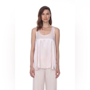 PJ Harlow Laura Satin Racerback Swing Tank Blush